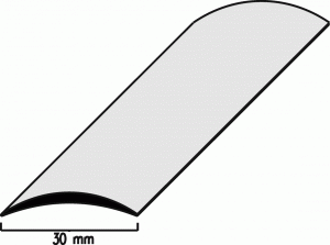 Abdeckprofile - ALU - ungelocht 30 mm