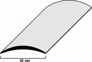 Abdeckprofile - ALU - ungelocht 40 mm