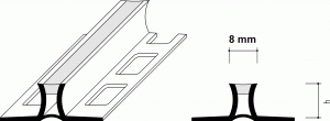 Dehnfugenprofile PVC breit