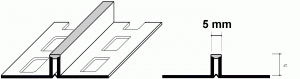 Dehnfugenprofile PVC schmal