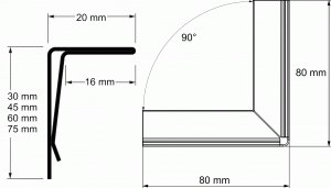 Eckstücke - Terrassenaufsteckprofile mit Abdeckung