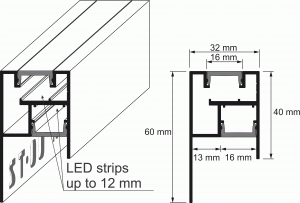 LED-End profile Duo 