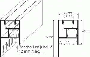 LED-Profilé d'arrêt Duo