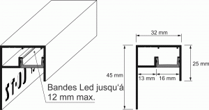 LED-Profilé d'arrêt 