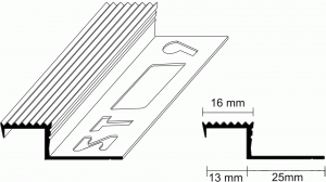 Stufenprofil Aluminium