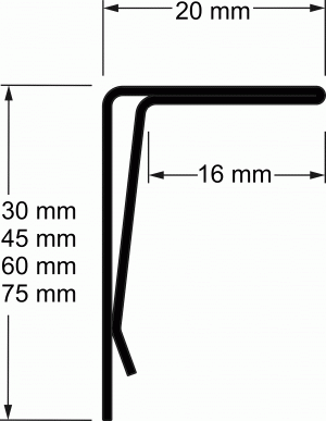 Terrassenaufsteckprofile Edelstahl mit Abdeckung